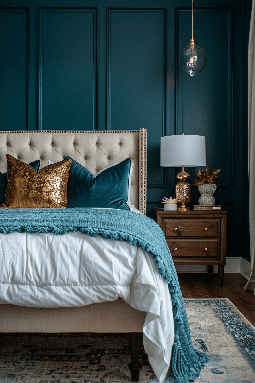 29 Dark Teal Bedroom Ideas - Learn California