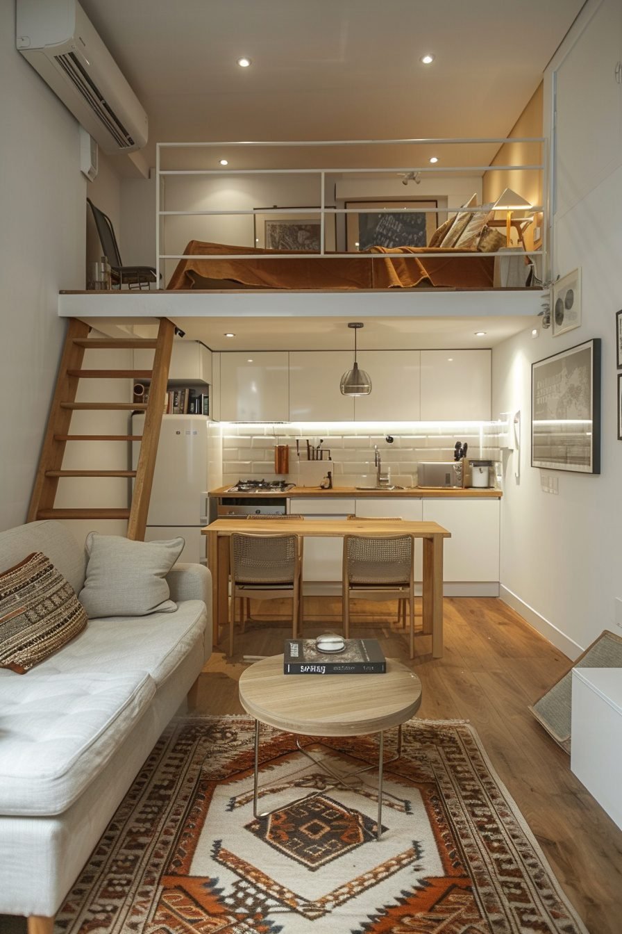 A Scandinavian Penthouse Apartment with Slanted Ceilings - Compact Scandinavian Penthouse Apartment Interior