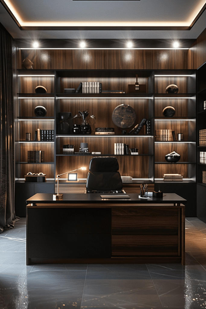 Contemporary Dark Workspace