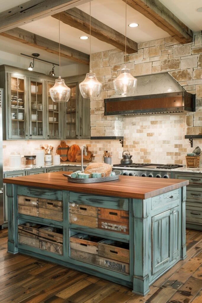 Contemporary Rustic Blend Kitchens