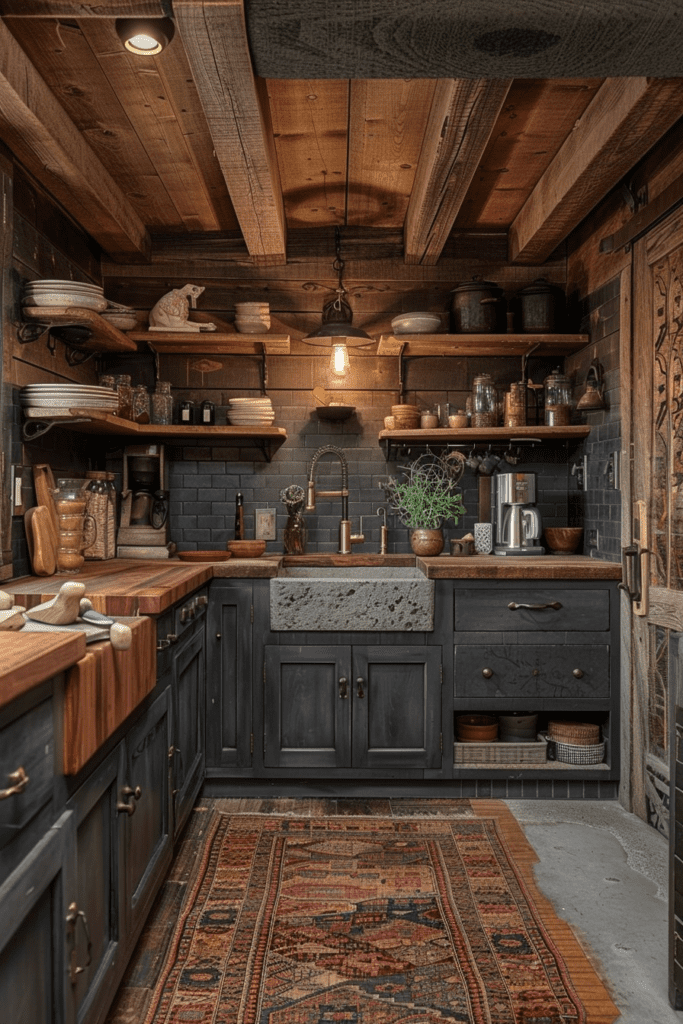 Cozy Rustic Tiny Kitchen