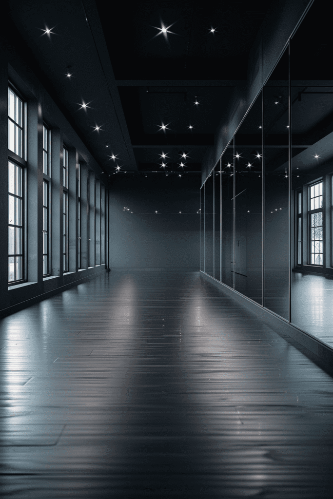 Dance Studio with Dark Mirrors