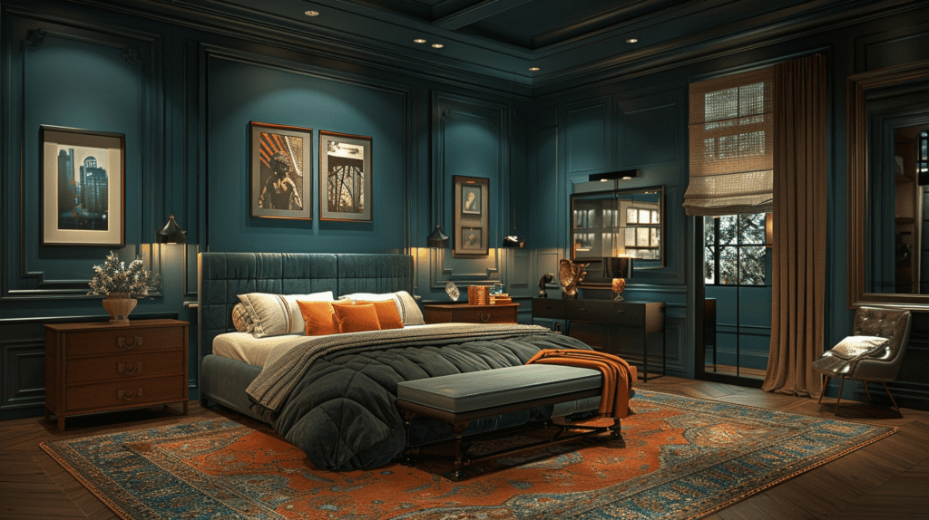 Dark Teal bedroom