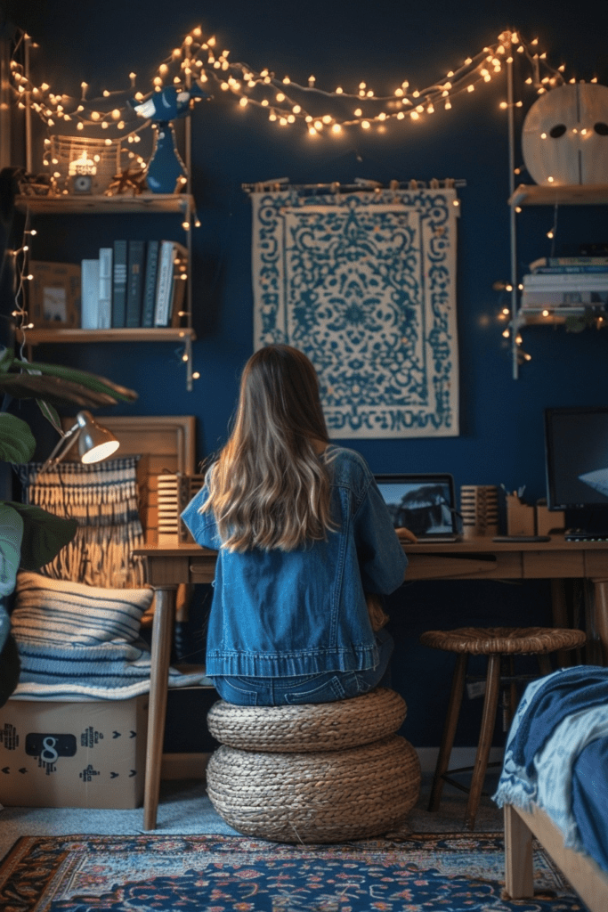 Denim and Light Boho Dorm