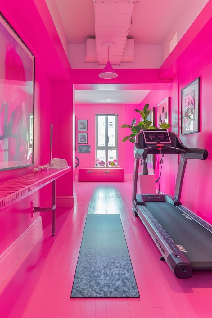 Dynamic Pink Workout Spaces