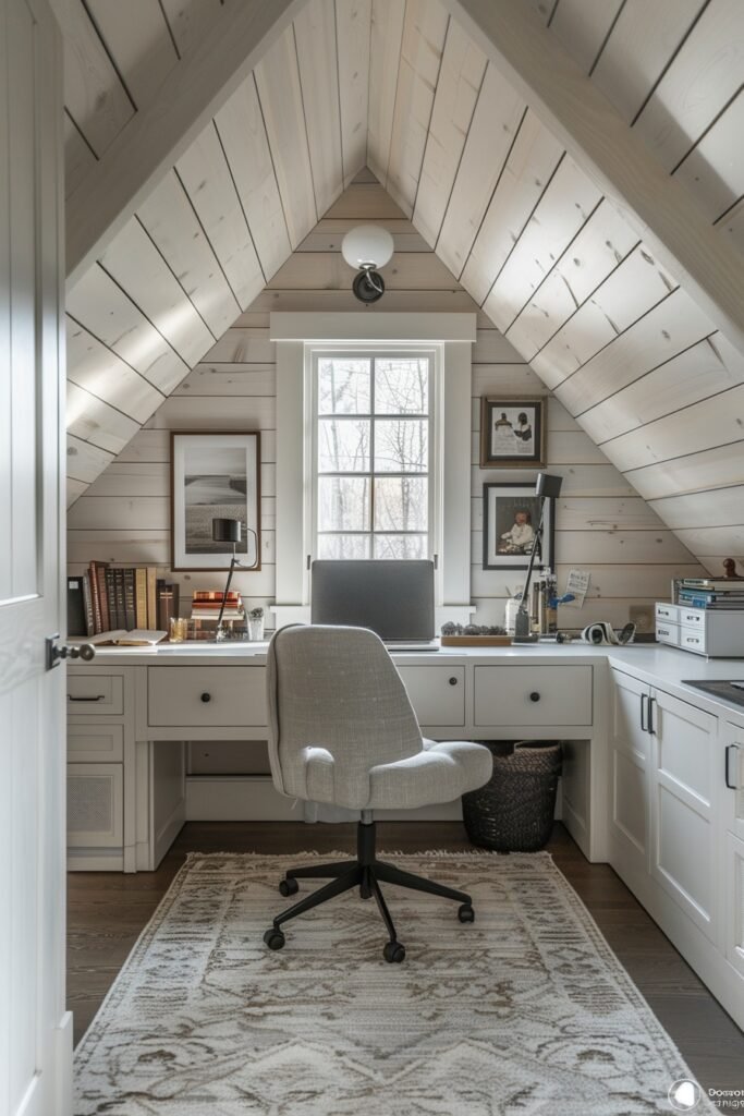 Efficient Attic Office Space