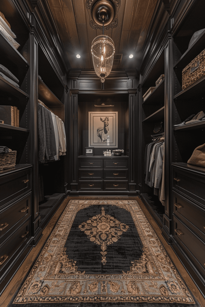 Elegant Dark-Toned Closet