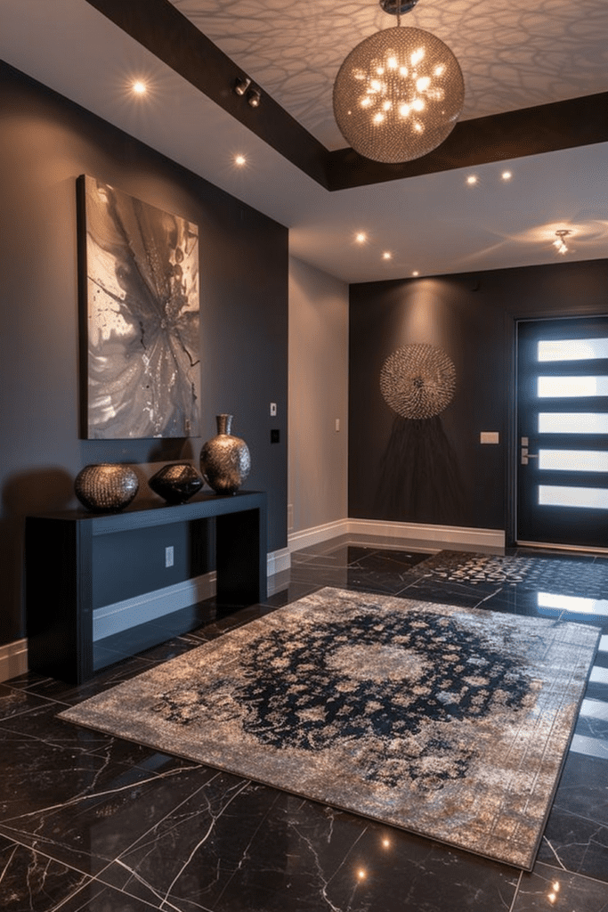 Entryway with Black Marble