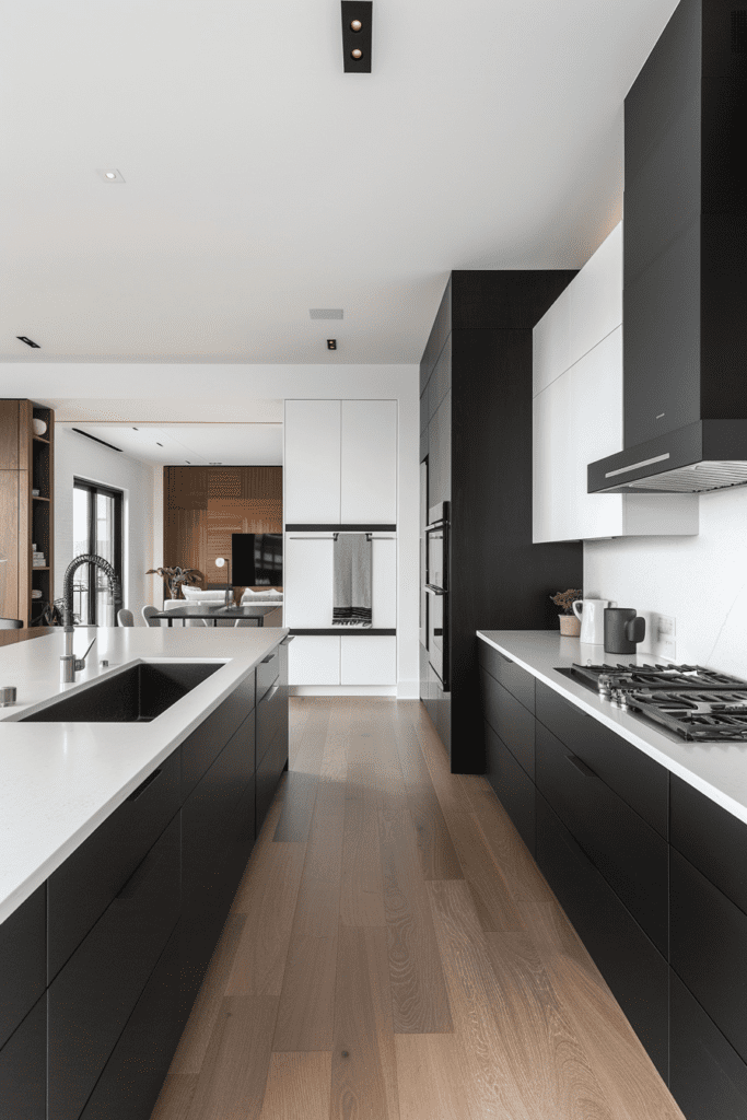 Eternal Minimalist Black & White Kitchens