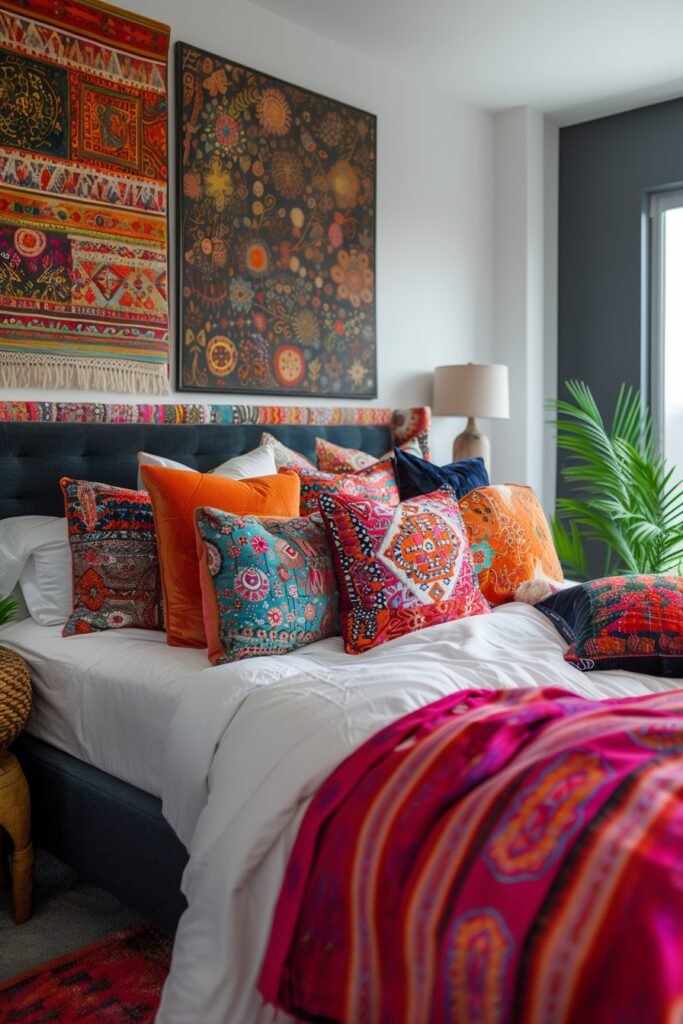 Exotic Pillow Gypsy Boho Bedroom