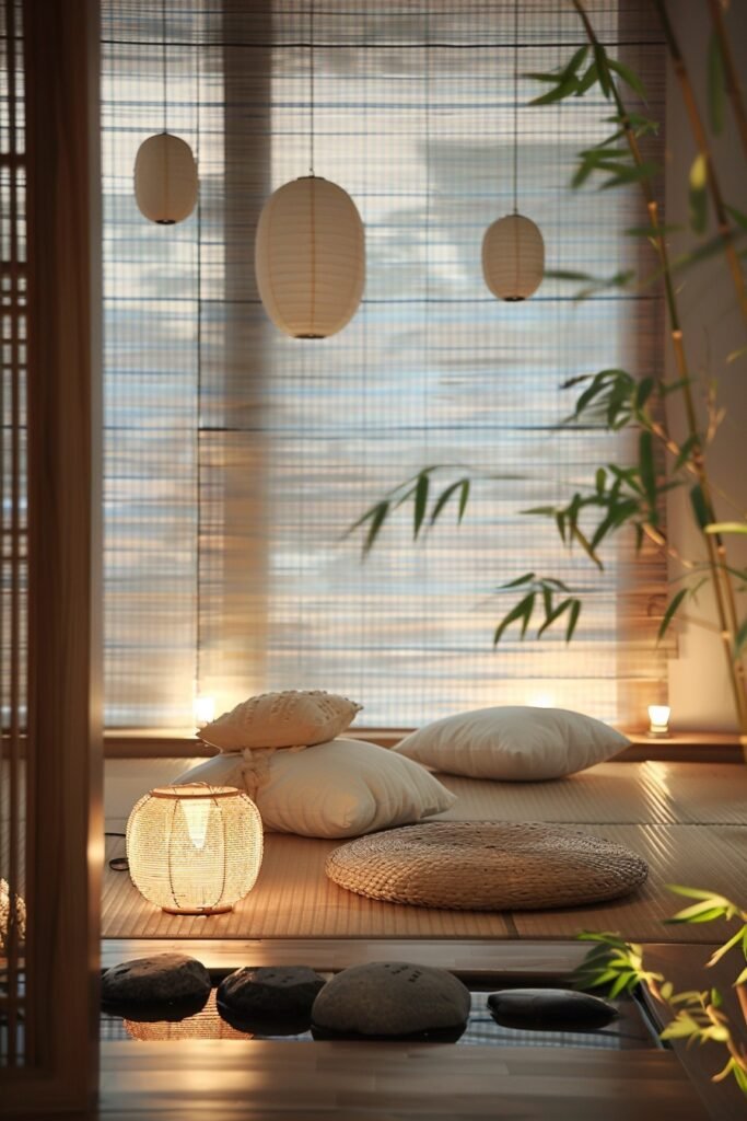 Harmonious Asian-Inspired Serene Bedroom