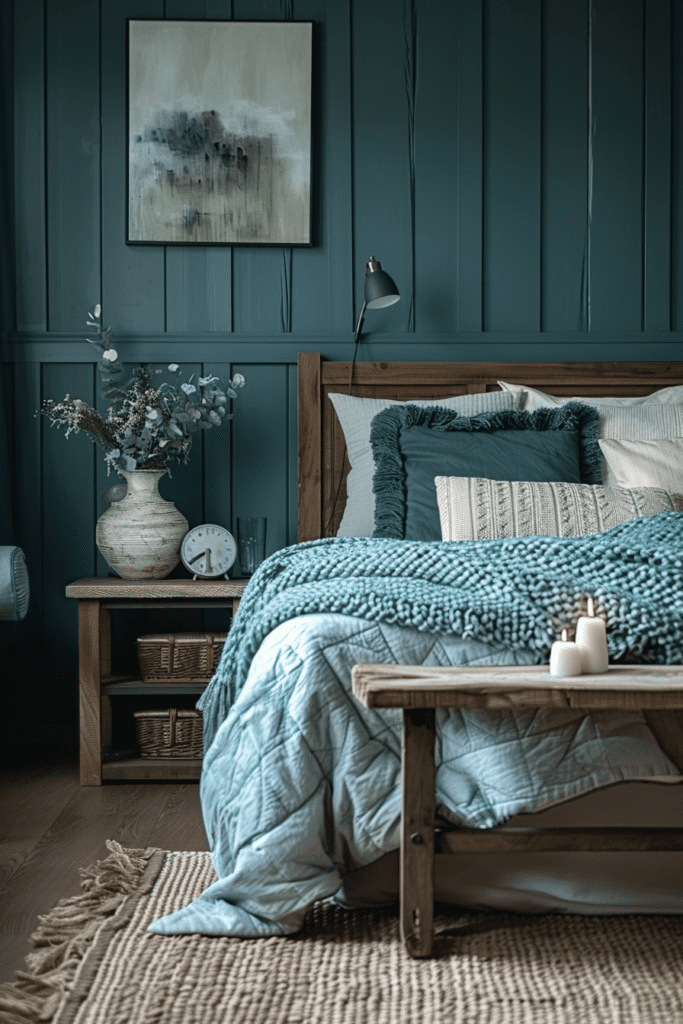 Harmonious Teal Bedroom