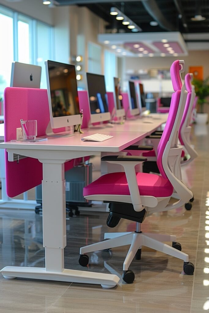 High-Tech Pink Offices