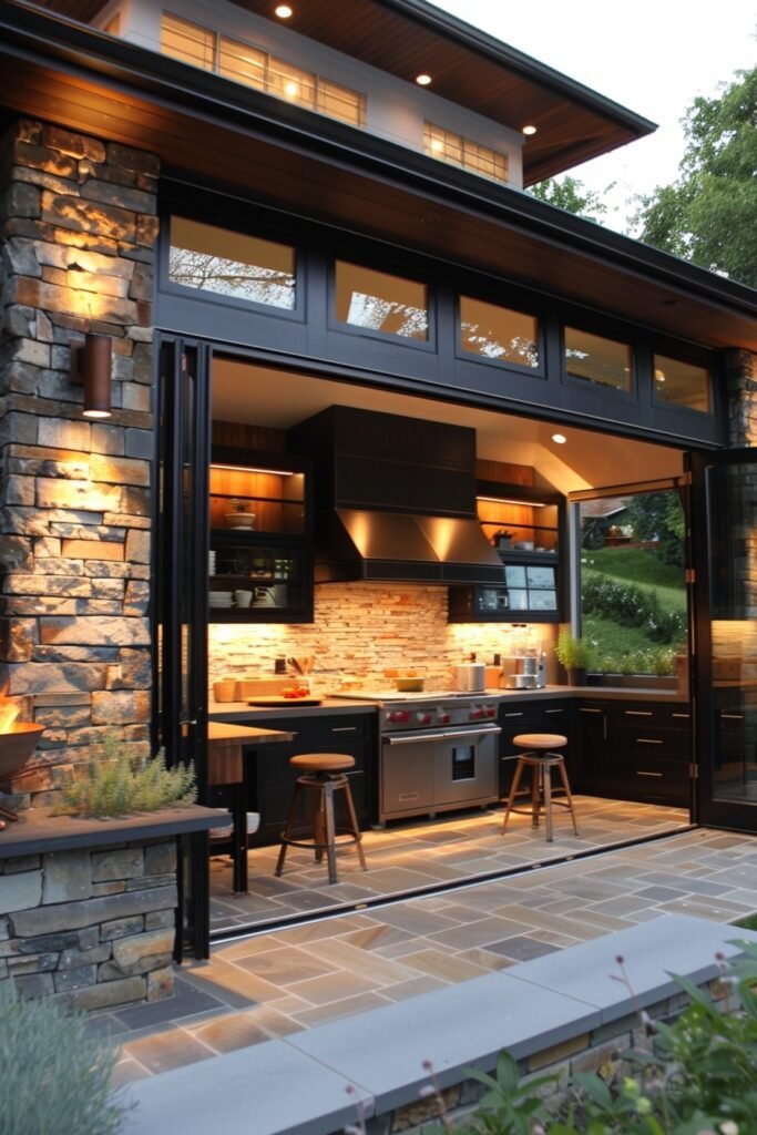 Indoor-Outdoor Flow Kitchens