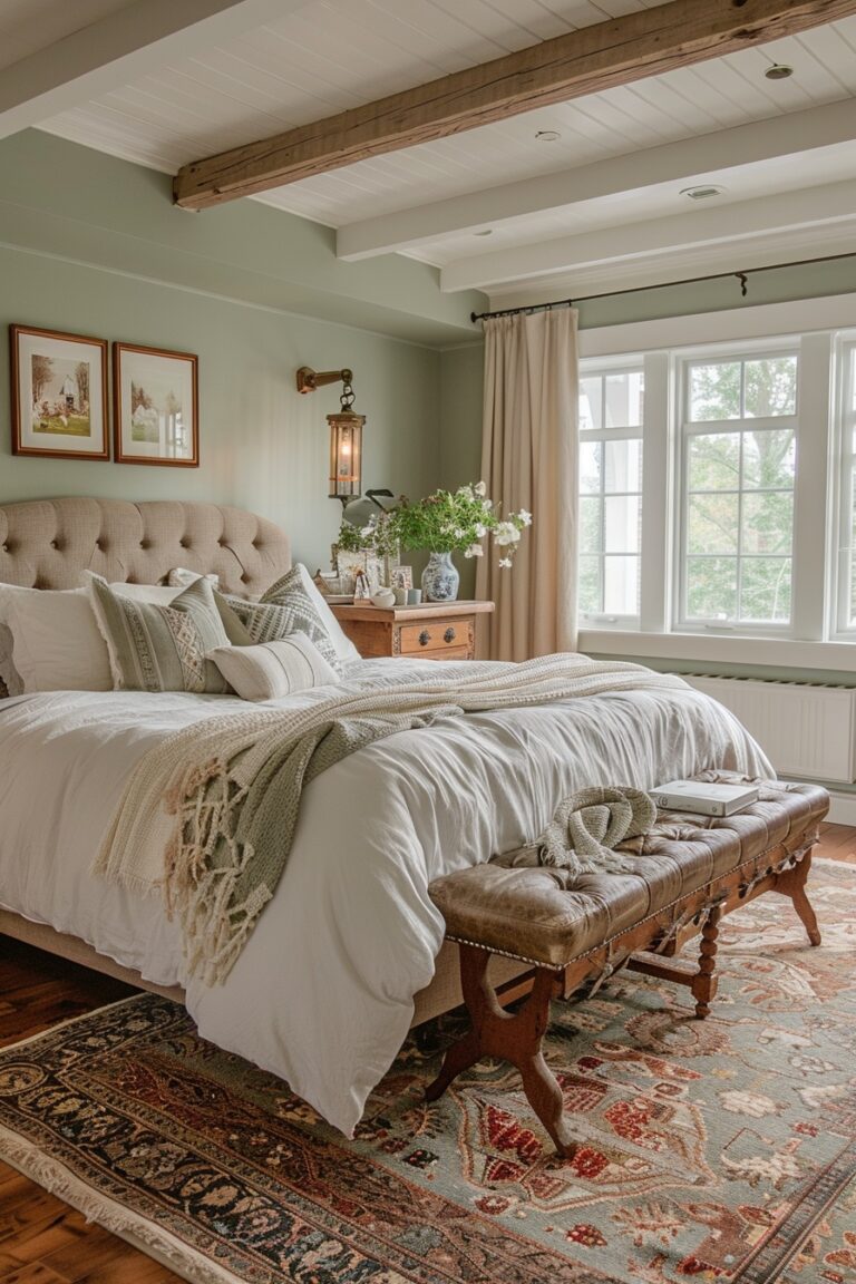 29 Sage Green Farmhouse Bedroom Ideas For A Peaceful Atmosphere - Learn ...
