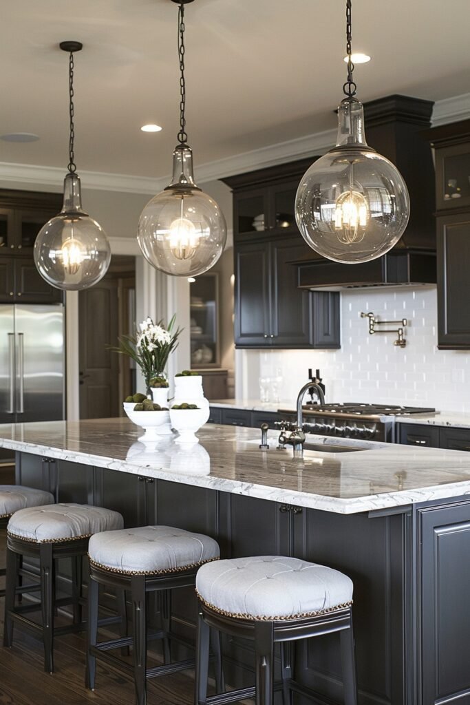 Kitchens with Statement Lighting