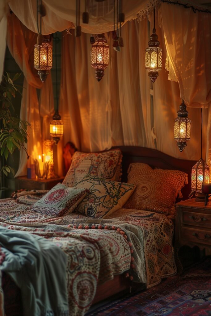 Lantern-Lit Gypsy Boho Bedroom