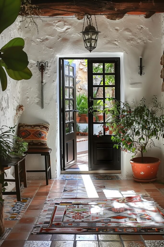 Mediterranean-Inspired Boho Entryway