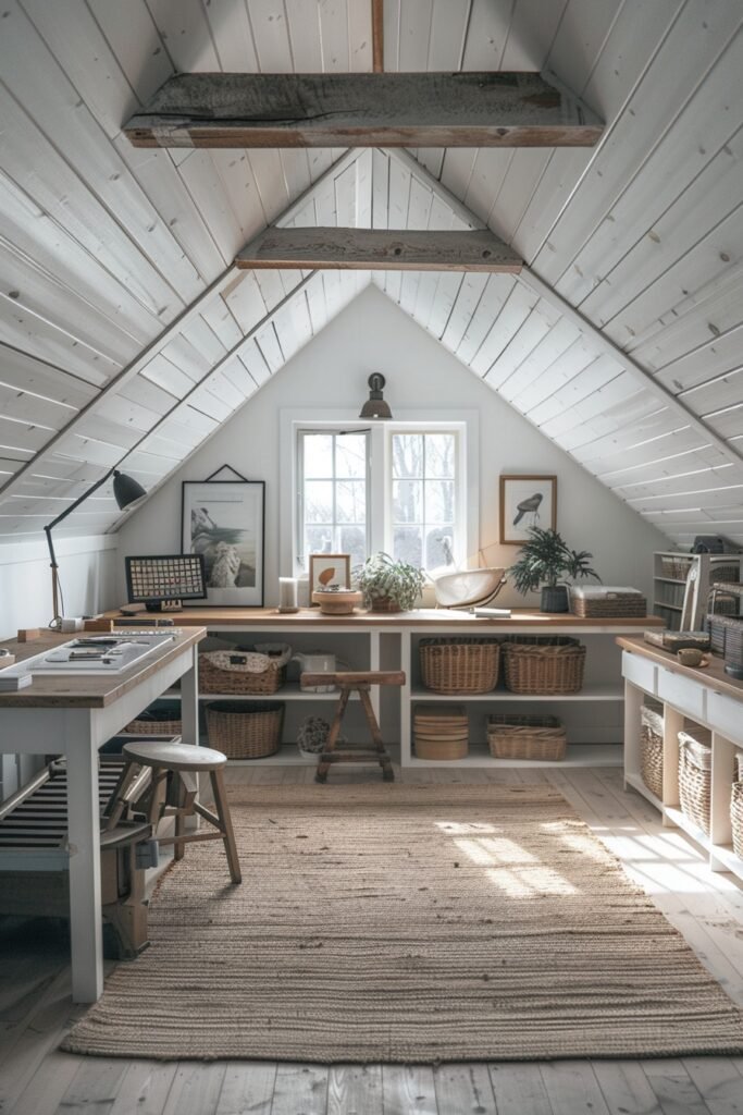 Minimalist Attic Crafting Workshop