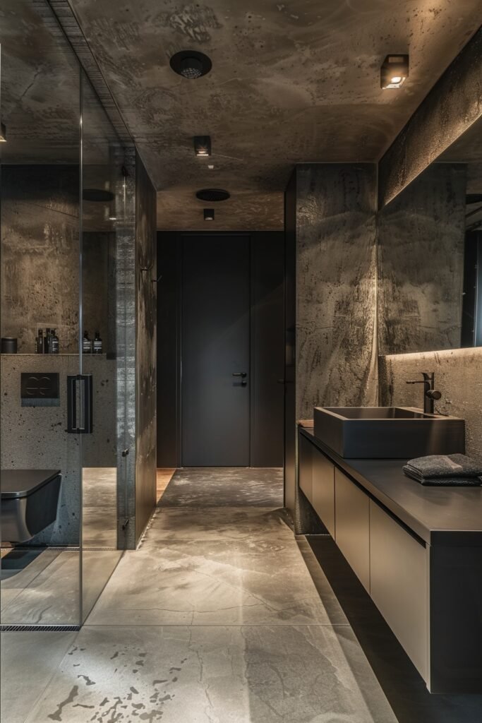 Minimalist Concrete Urban Bath