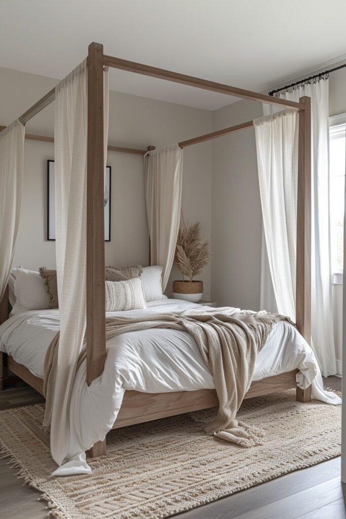 Minimalist Modern Canopy Bed