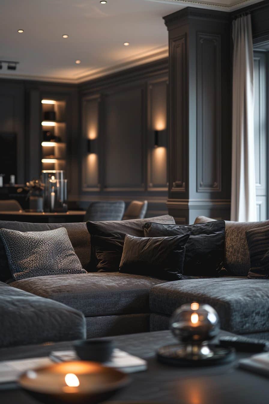 29 Dark Grey Couch Living Room Ideas For A Timeless Aesthetic - Learn California