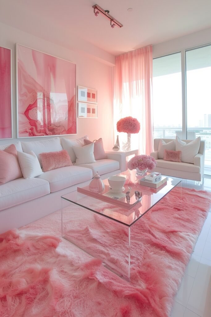 Modern Blush Living Spaces