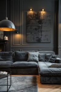29 Dark Grey Couch Living Room Ideas For A Timeless Aesthetic - Learn ...