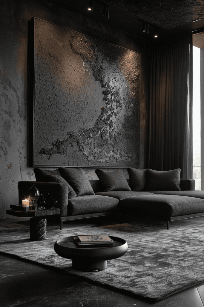 Modern Noir Living Area