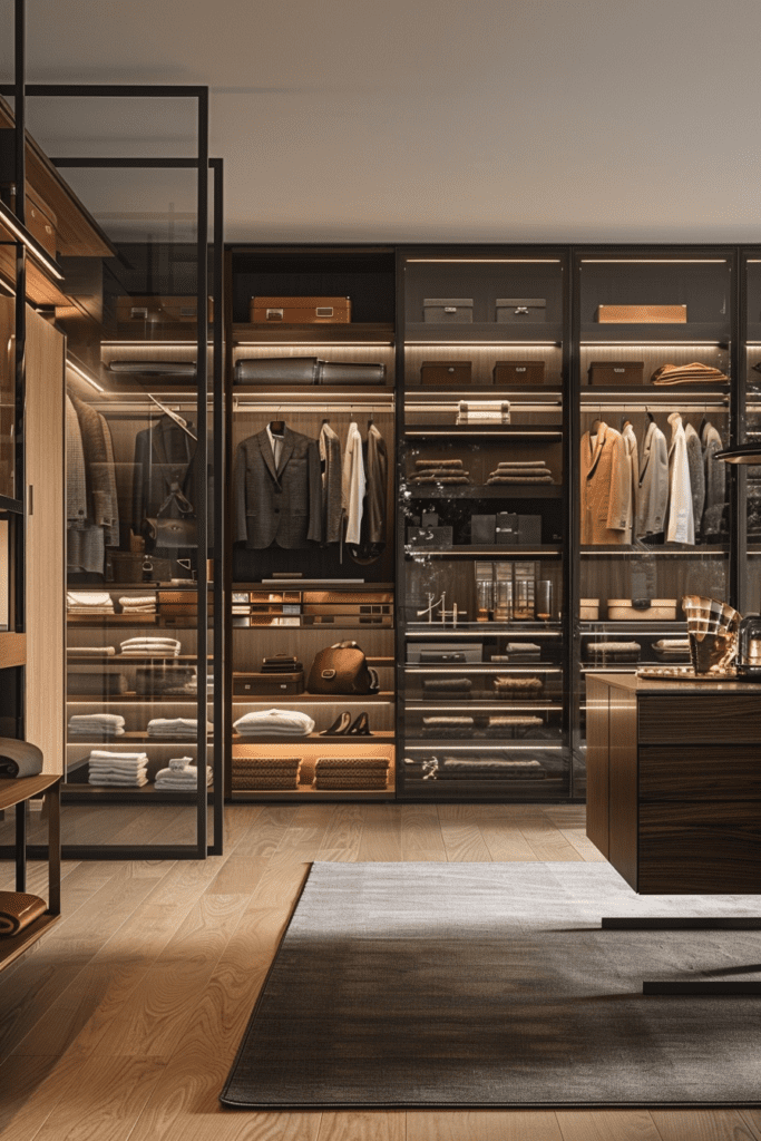 Modern Open-Concept Wardrobe