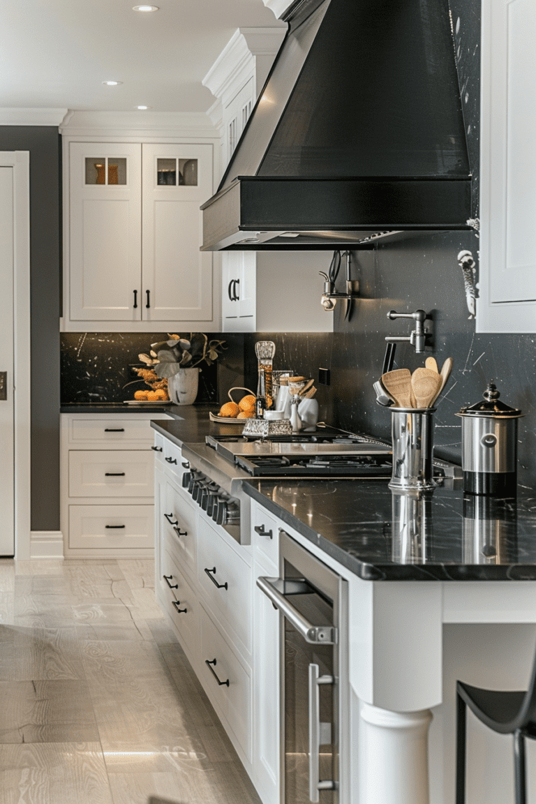 29 Black And White Modern Kitchen Ideas For A High-End And Contemporary ...