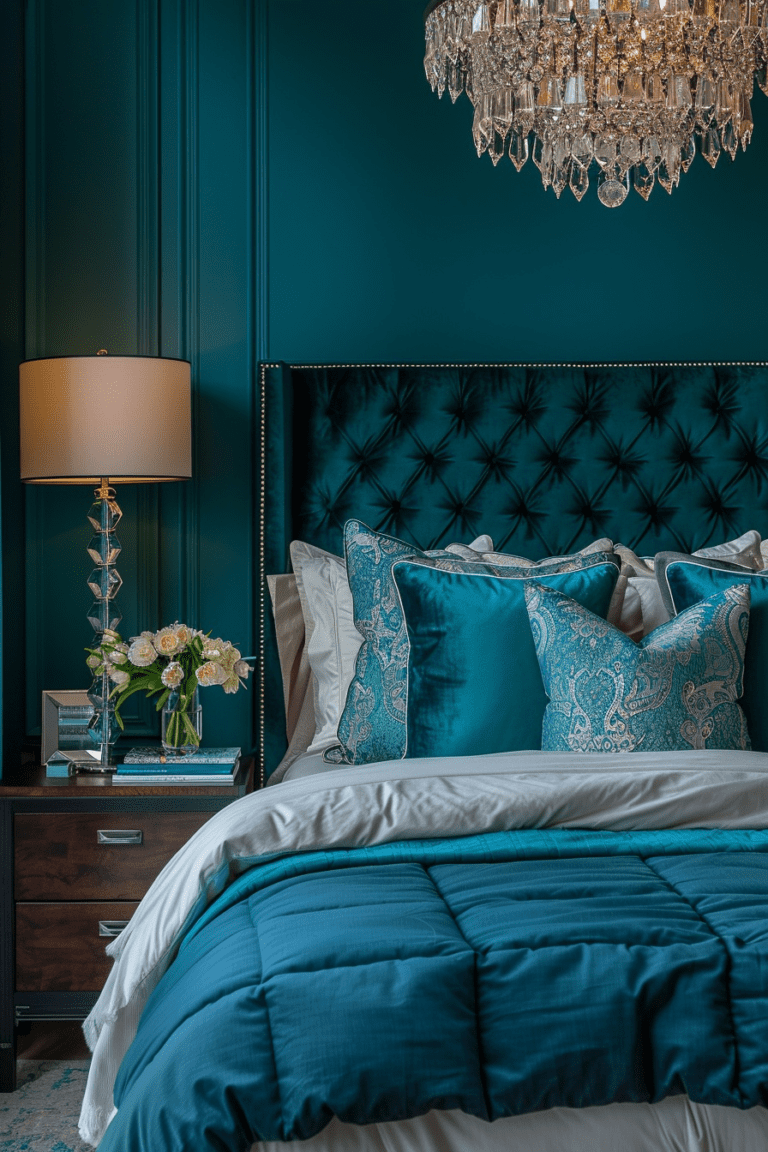 29 Dark Teal Bedroom Ideas - Learn California