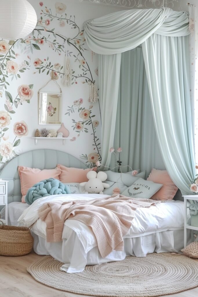 Pastel Dreams Canopy Bed