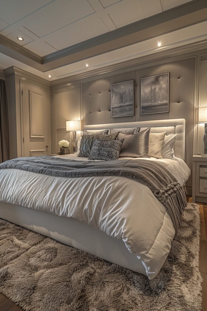 Refined Sleek and Glossy Bedroom