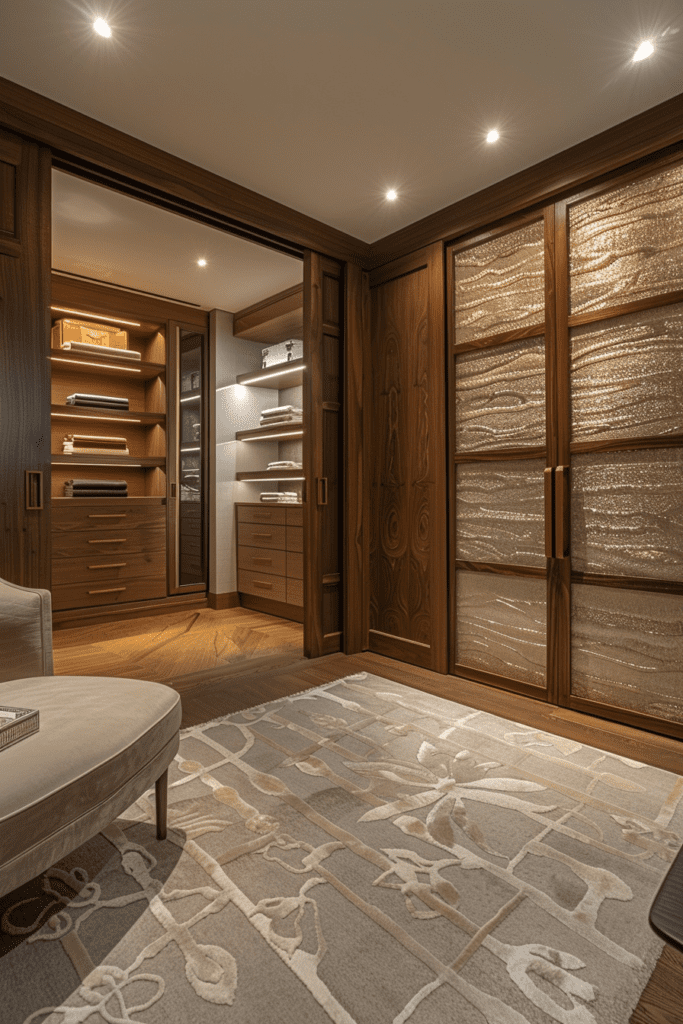 Rich Textured Closet Design