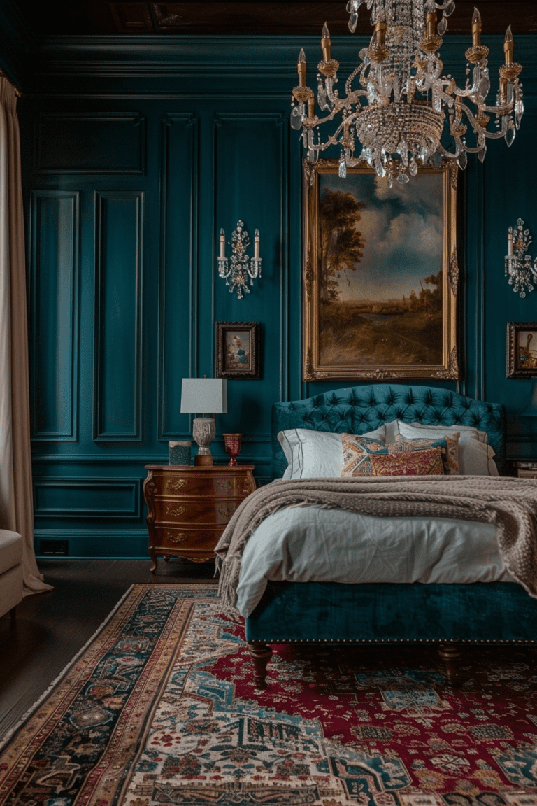 29 Dark Teal Bedroom Ideas - Learn California