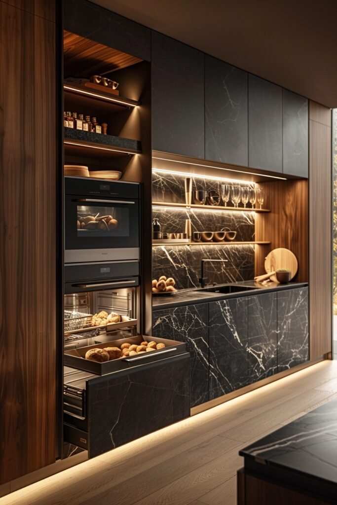 Seamless Modern Kitchens with Concealed Appliances