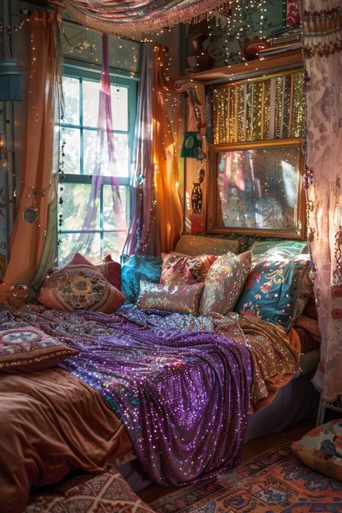 Sequin Detailed Gypsy Boho Bedroom