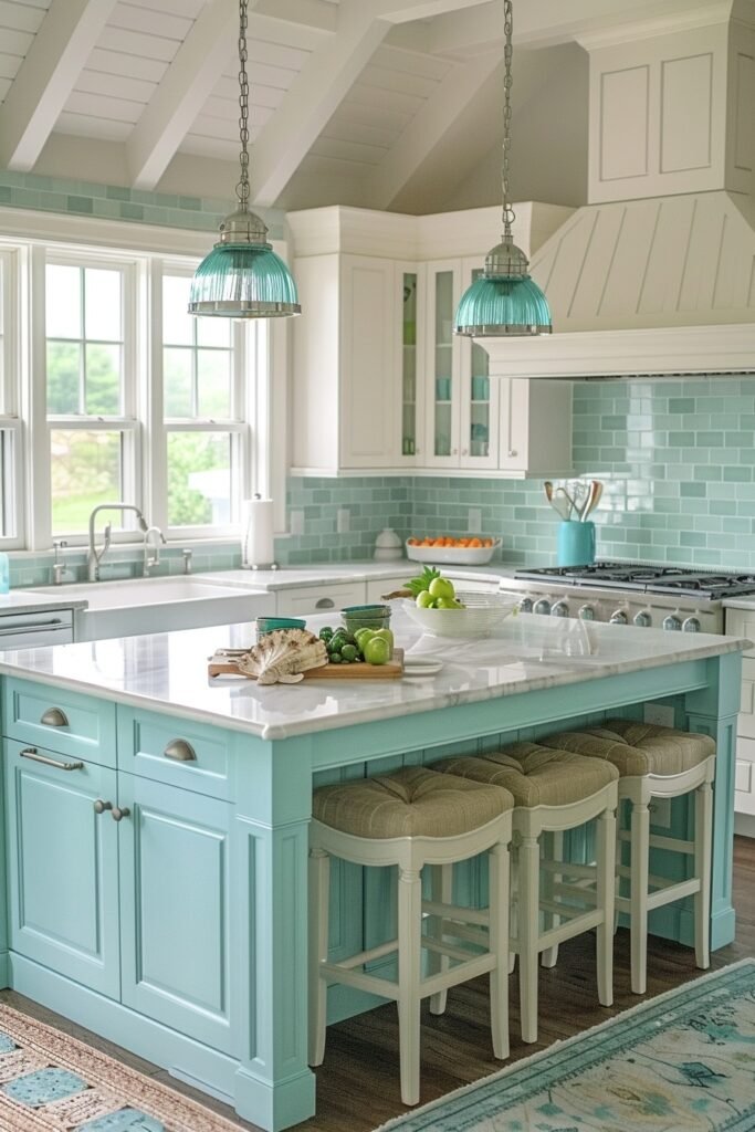 Serene Coastal-Inspired Kitchens