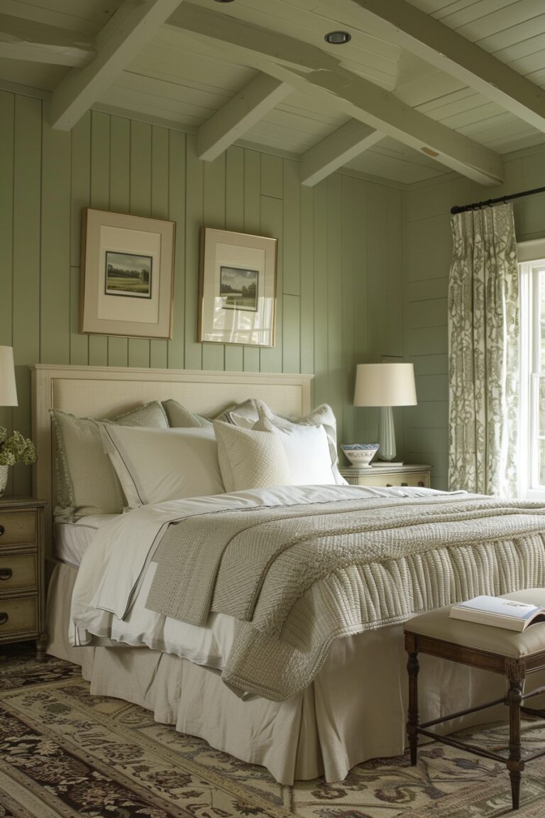 29 Sage Green Farmhouse Bedroom Ideas For A Peaceful Atmosphere - Learn ...