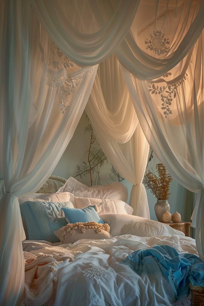 Sheer Drapery Gypsy Boho Bedroom