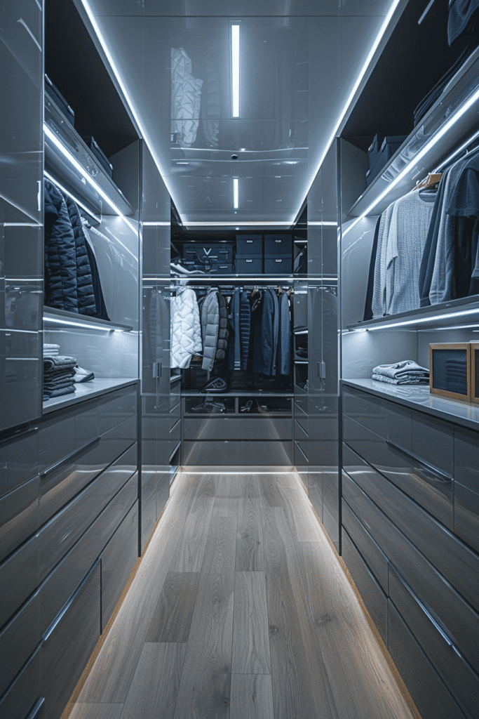 Sleek Glossy Closet Appeal