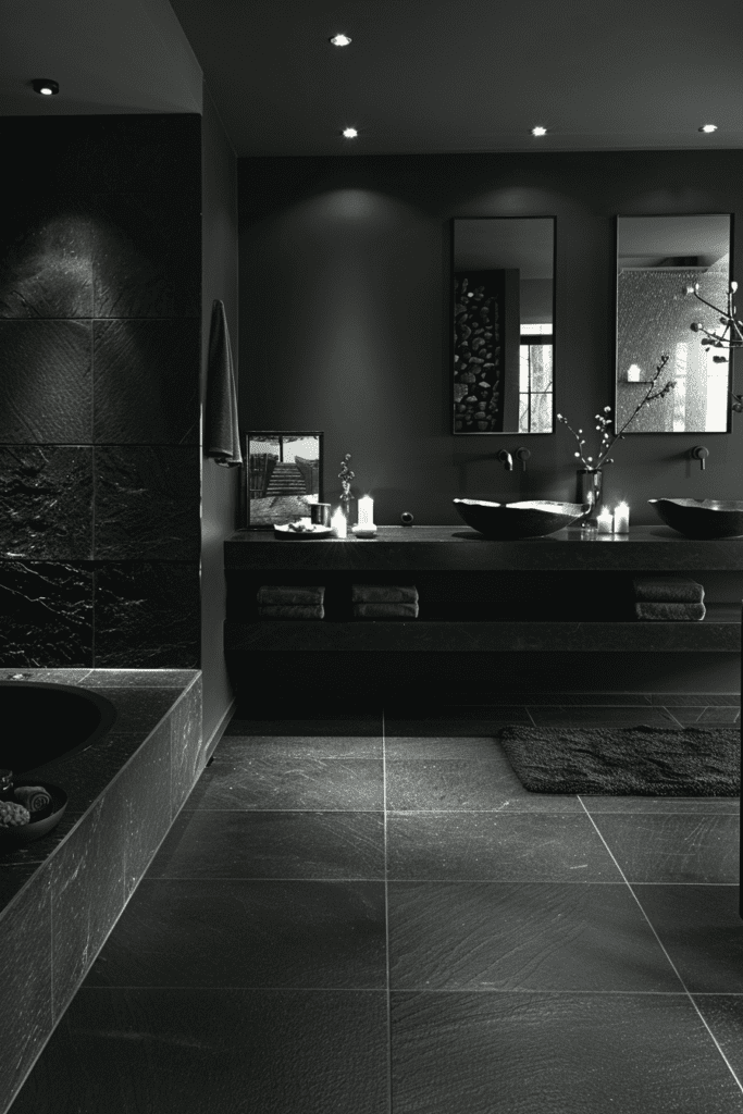 Sophisticated Black Bathroom