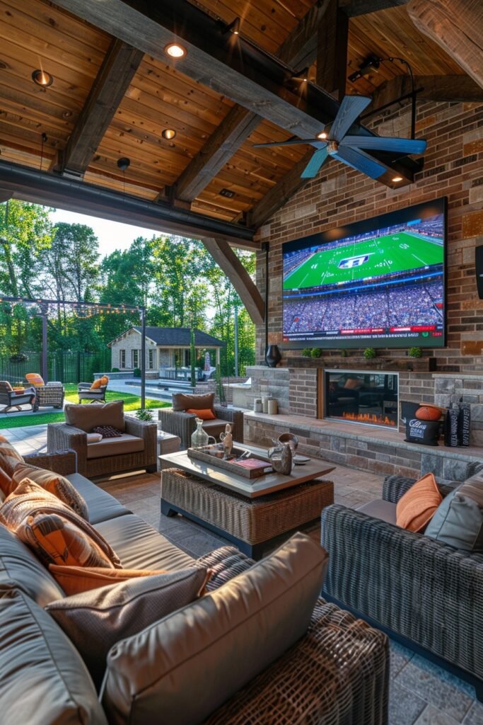 Sport-Themed Outdoor Lounge