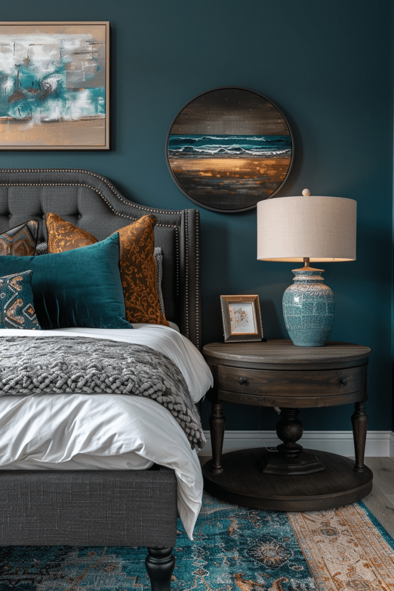 29 Dark Teal Bedroom Ideas - Learn California