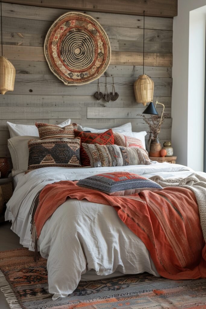 Streamlined Gypsy Boho Bedroom Style