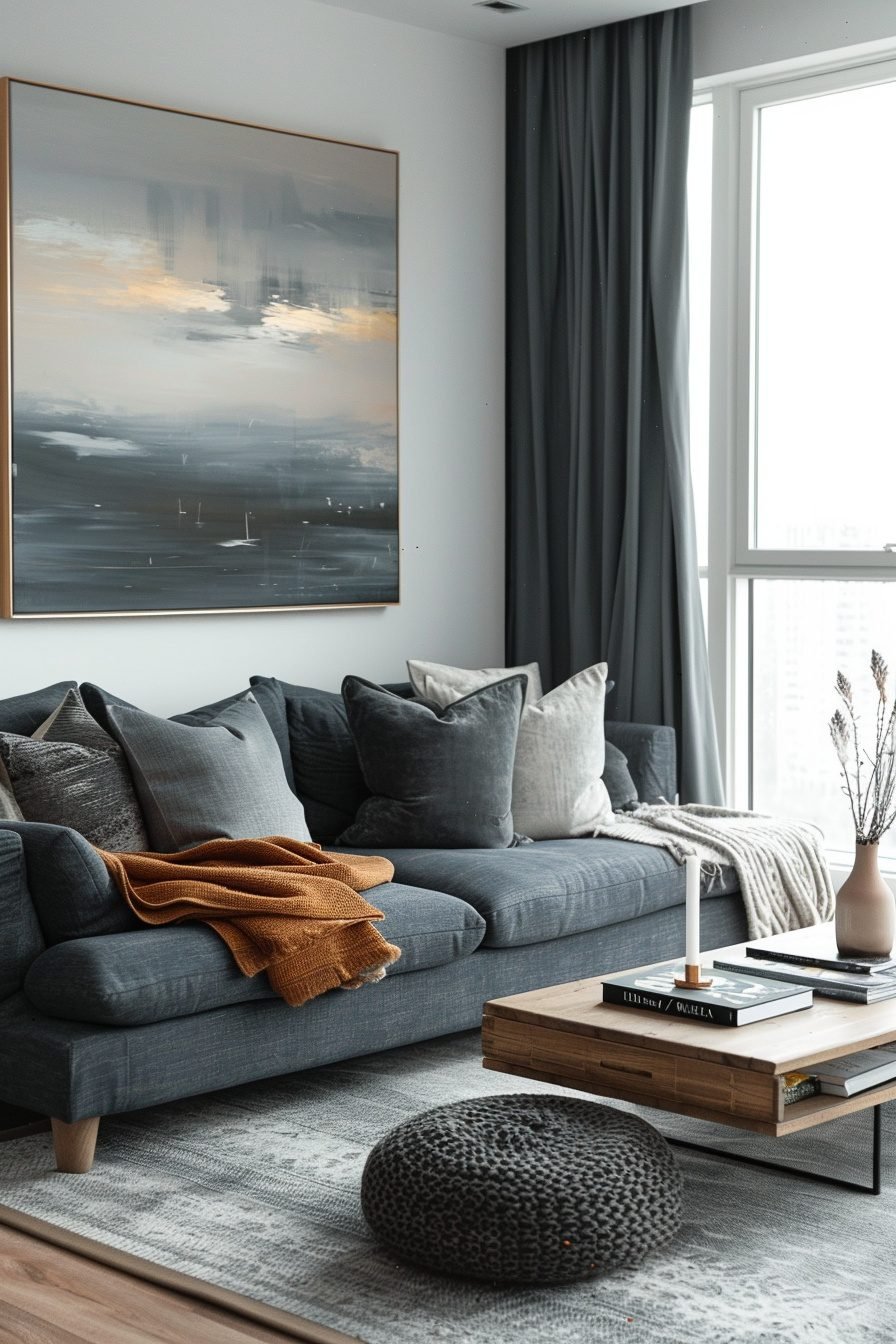 29 Dark Grey Couch Living Room Ideas For A Timeless Aesthetic - Learn ...