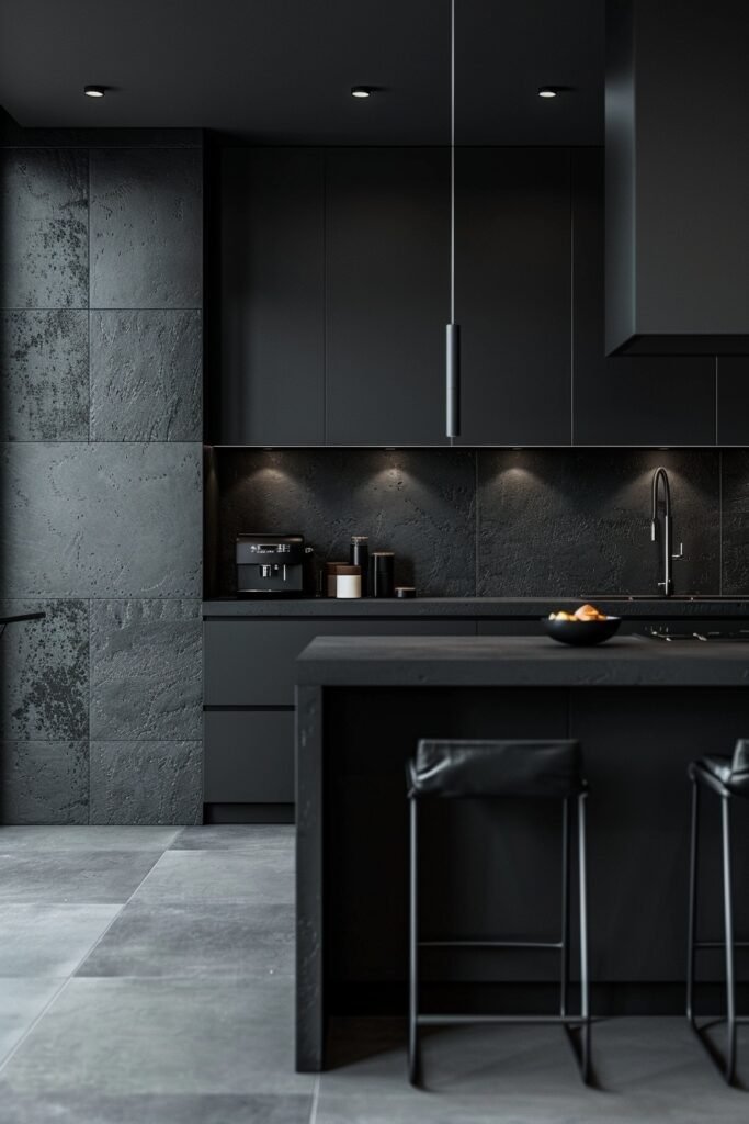 Timeless All-Black Kitchens