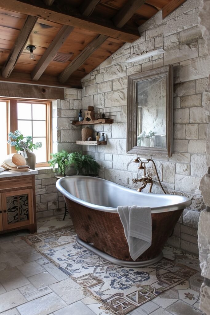 Tranquil Rustic Bathrooms