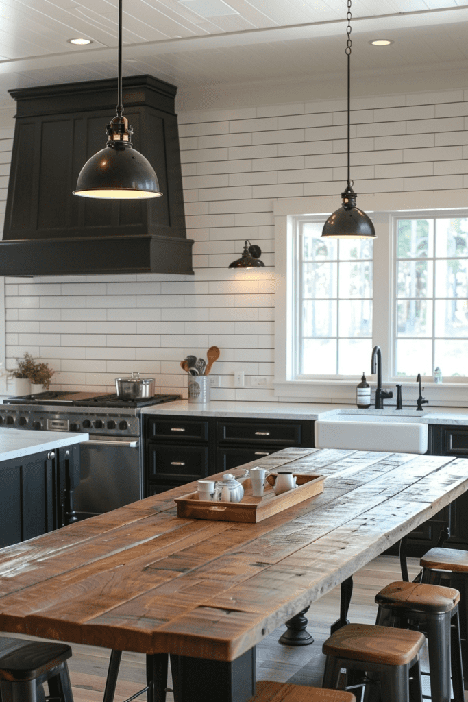 Updated Farmhouse Style in Monochrome